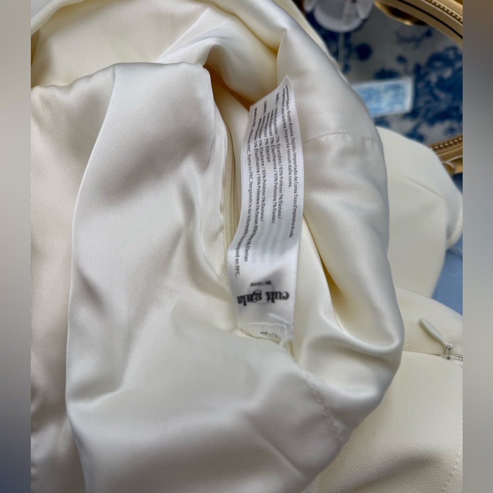 🆕 CULT GAIA 🧿 NWOT Akaia White Linen-Blend Mini Dress, Sz US 12 - Picture 16 of 17